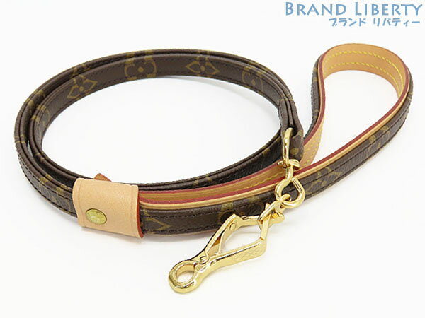 【未使用】ルイヴィトン　LOUIS VUITTON　モノグラム　レッス バクスターMM　小型犬用　ペット用　ドッグ用　犬用　リード　ダークブラウン ゴールド　M58056　【中古】