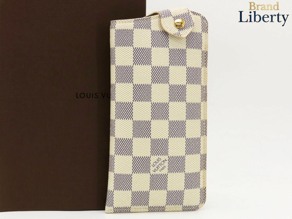 【激レア新古品】ルイヴィトン LOUIS VUITTON ダミエアズール エテュイ リュネット MM アイウェアホルダー メガネケース サングラスケース 眼鏡入れ ホワイト PVC N60025　【中古】