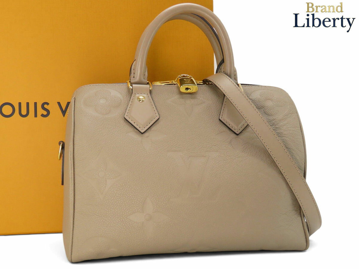 Rakuten - 【未使用】ルイヴィトン LOUIS VUITTON モノグラム アンプラント スピーディ バンドリエール25 2WAY ミニボストンバッグ ハンドバッグ ショルダーバッグ トゥルトレール グレーベージュ アンプラントレザー M59273　【中古】