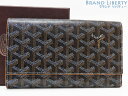 【新品同様】ゴヤール　GOYARD　ヘリンボーン　リボリ RIVOLI　トライフォールド ウォレット　三つ折り長財布　ブラック ブラウン　PVC レザー　APM203 03　【中古】の商品画像