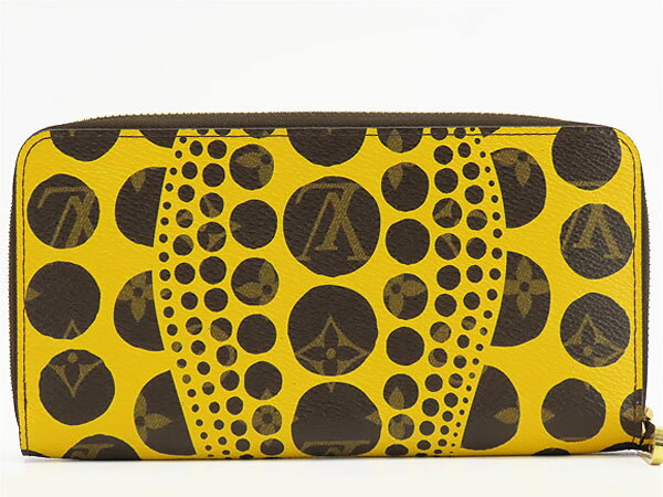 【限定新品同様】　ルイヴィトン　LOUIS VUITTON　ヤヨイ クサマ　モノグラム パンプキン ドット　ジッピーウォレット　ラウンドファスナー長財布　草間彌生　ジョーヌ イエロー　M60449　【中古】 2