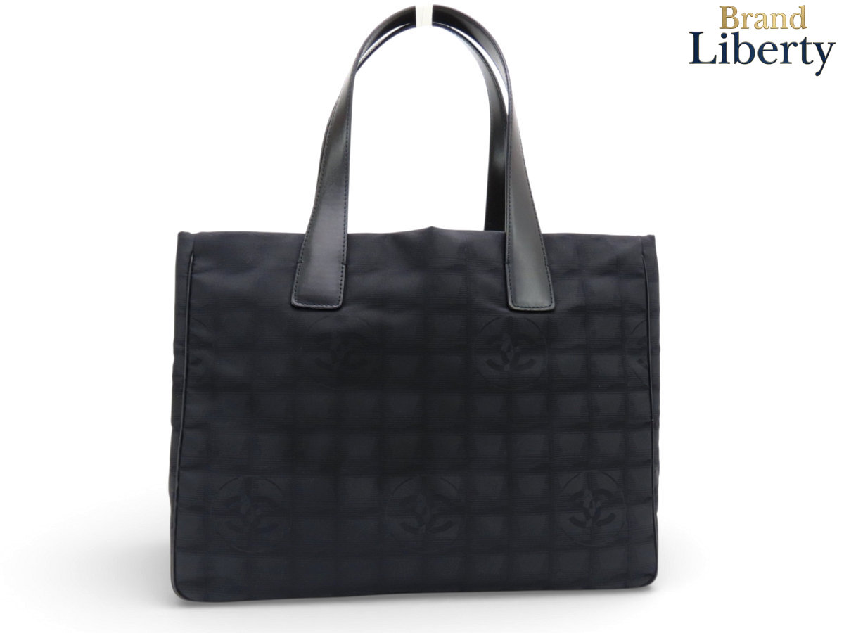 乐天商城 - 【新品同様】シャネル CHANEL ニュートラベルライン トートMM トートバッグ ショルダーバッグ ブラック ナイロン レザー A15991　【中古】