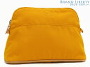 【未使用】エルメス HERMES ボリード ポーチ MM コスメティックケース 小物入れ コスメケース 化粧入れ クラッチバッグ ハンドバッグ オレンジ コット...