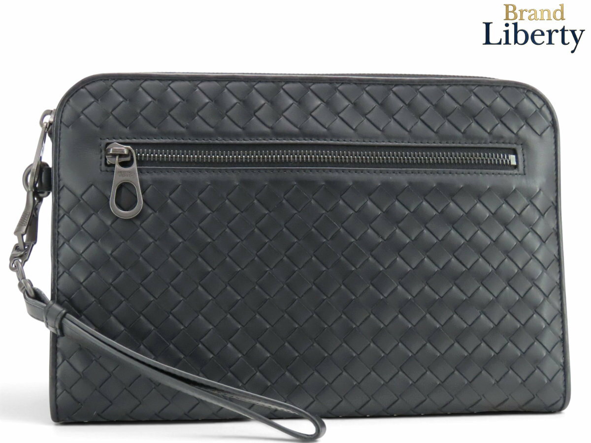 Rakuten - 【外超美品】ボッテガ ヴェネタ BOTTEGA VENETA イントレチャート VN アーバンドック ドキュメントケース クラッチバッグ セカンドバッグ ハンドバッグ ポーチ ブラック カーフレザー 493190　【中古】