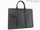 【ほぼ新品】ルイヴィトン　LOUIS VUITTON　モノグラム エクリプス　サックプラ ホリゾンタル ジップ ブリーフケース エクスプローラー　ビジネスバッグ　ブラック　M45265　【中古】