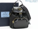【未使用】プラダ PRADA スモール Re-Nylonxブラッシュドレザー バックパック 2WAY 斜め掛け ショルダーバッグ ボディバッグ メッセンジャーバ...