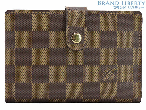 【新古品】ルイヴィトン　LOUIS VUITTON　ダミエ　ポルトフォイユ ヴィエノワ　二つ折り がま口財布　コンパクト財布　N61674　【中古】