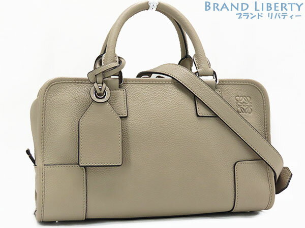 【ほぼ新品】ロエベ　LOEWE　アマソナ28　2WAY ハンドバッグ　ミニボストンバッグ　ショルダーバッグ　トートバッグ　サンド ベージュ　カーフレザー　352.12.N03　【中古】のサムネイル