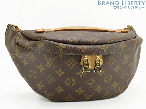 【美品】ルイヴィトン　LOUIS VUITTON　モノグラム　バムバッグ MM　ウエストバッグ　ウエストポーチ　ボディバッグ　クロスボディショルダーバッグ　ダークブラウン　M43644　【中古】