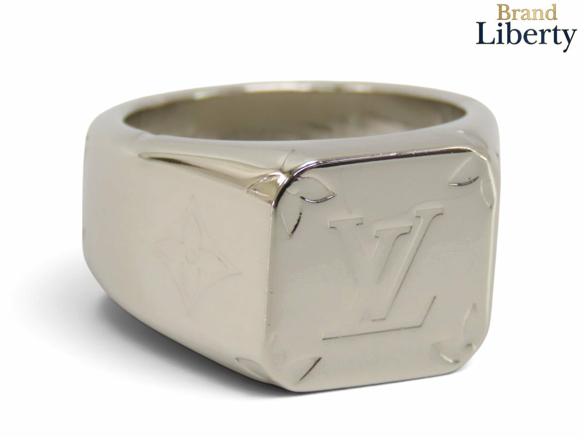 Rakuten - 【美品】ルイヴィトン LOUIS VUITTON シグネットリング モノグラム M 指輪 シルバー M62487　【中古】