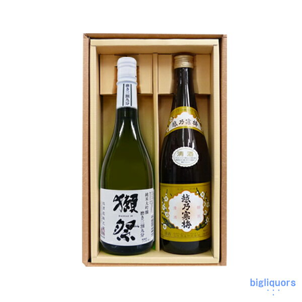 獺祭 日本酒 獺祭 39 三割九分と越乃寒梅（白ラベル）のセット（720ml×2）〔ギフト箱K付〕（だっさい）【□】【冷1】