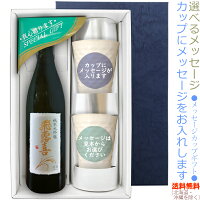 【送料無料(北海道・沖縄を除く)】飛露喜　純米大吟醸生詰720mlのメッセージカップギフト　陶器カップ×2、〔コーナー飾り付〕〔ギフト箱K付〕【□】【冷3】22sp2◎送料表記はクール代込料金