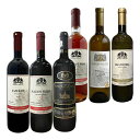 【送料無料】ジョージアワイン750ml6本 サペラヴィ赤/アラザニ赤/キンズマラウリ赤/サペラヴィロゼ/ムツバネ白/ルカツィテリ白【常温便限定】