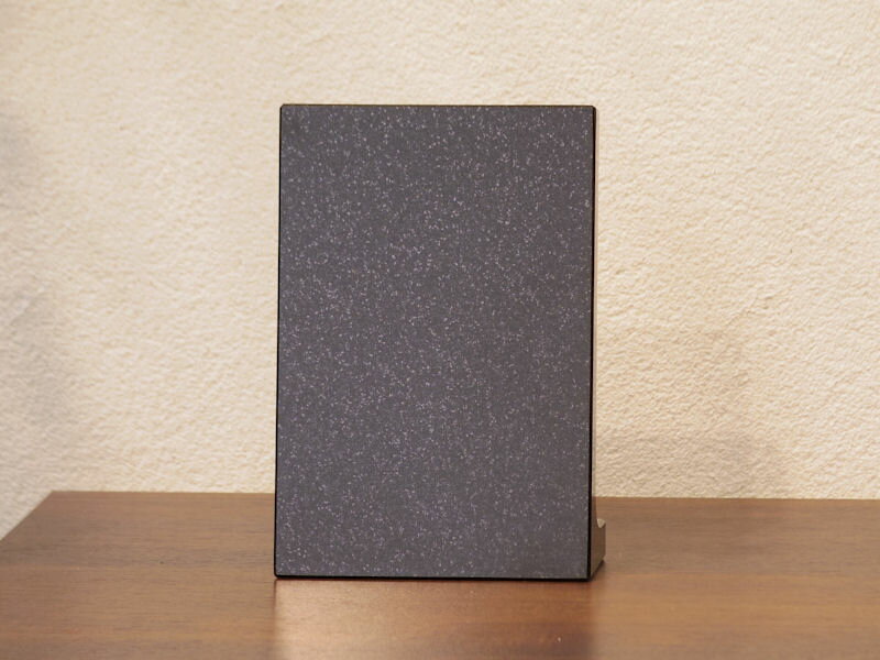 【メモリアルプレート　L型　縦長　小】黒ミカゲ石　レーザー彫刻記念石板　［写真・イラスト・文字・賞状等…］