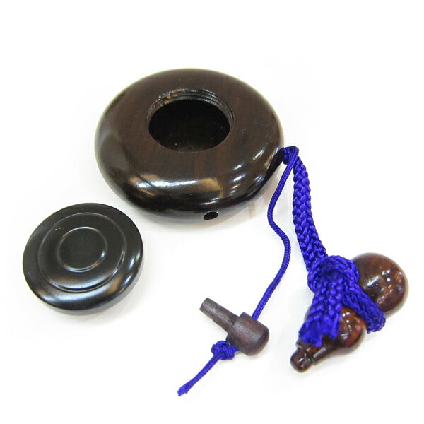 【塗香】塗香入　紫檀　瓢箪付