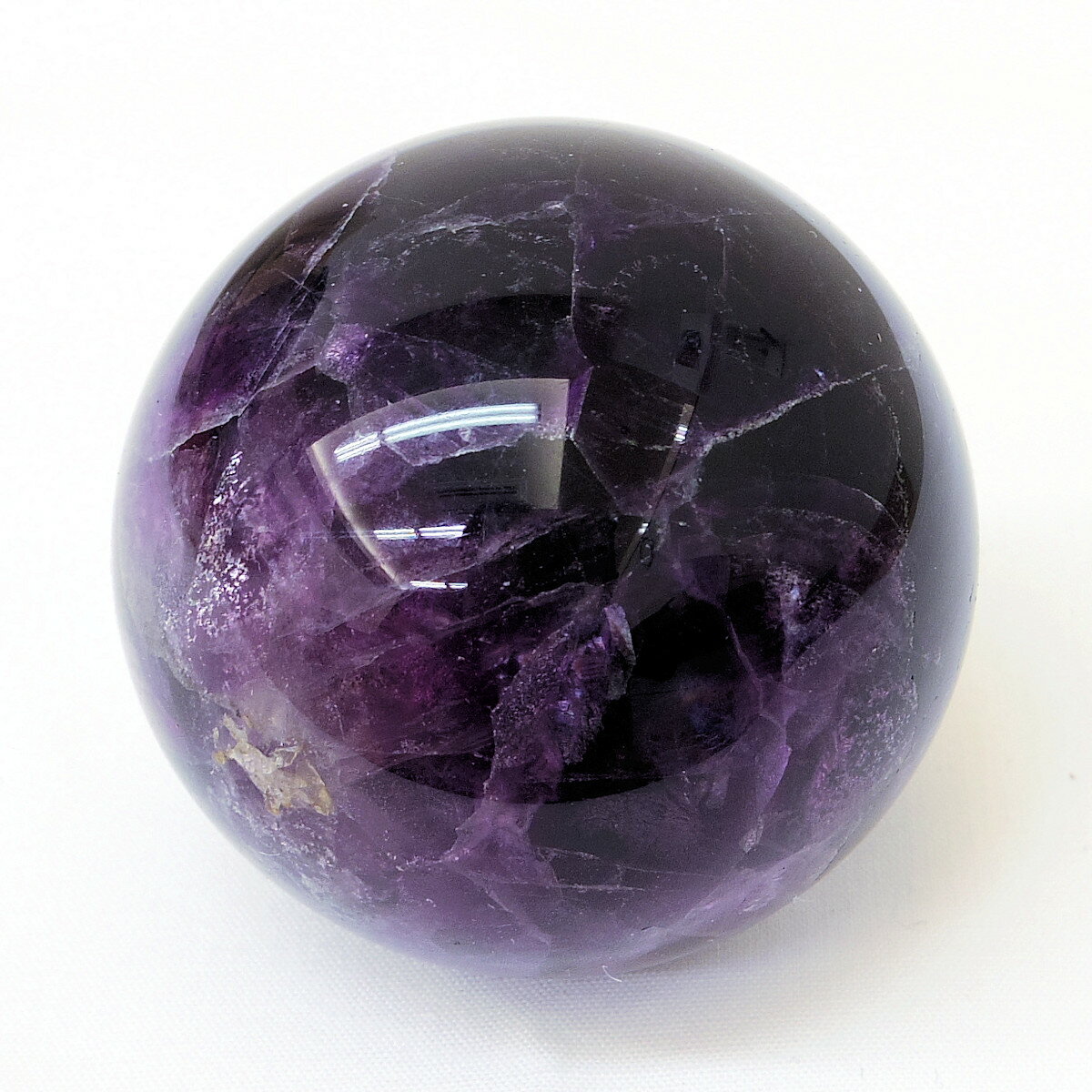  パワーストーン フローライト（蛍石） 丸玉 46mm玉 160g  スフィ...