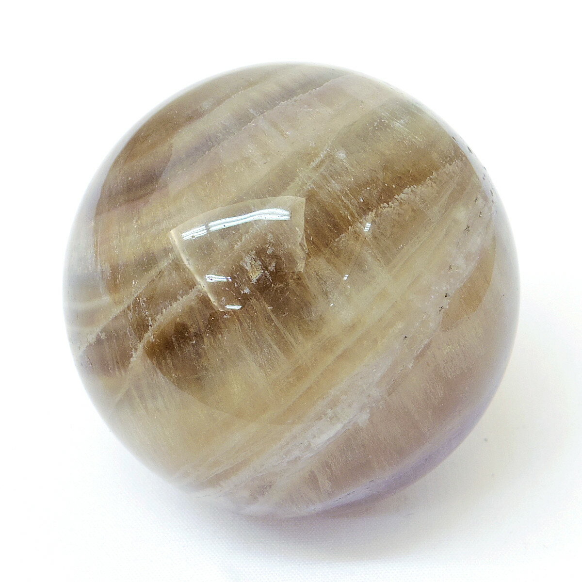  パワーストーン ブラウンフローライト（蛍石） 丸玉 49mm玉 201g ...