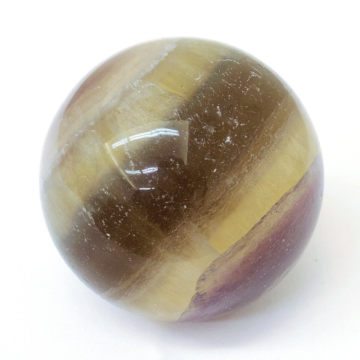  パワーストーン フローライト（蛍石） 丸玉 50mm玉 213g スフィア...