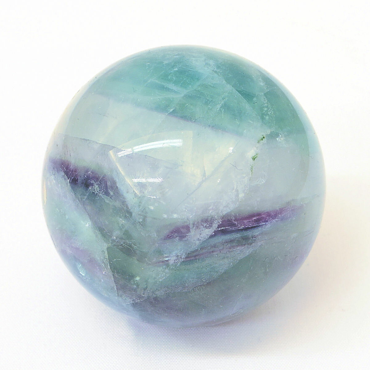  パワーストーン レインボーフローライト（蛍石） 丸玉 45mm玉 150g...