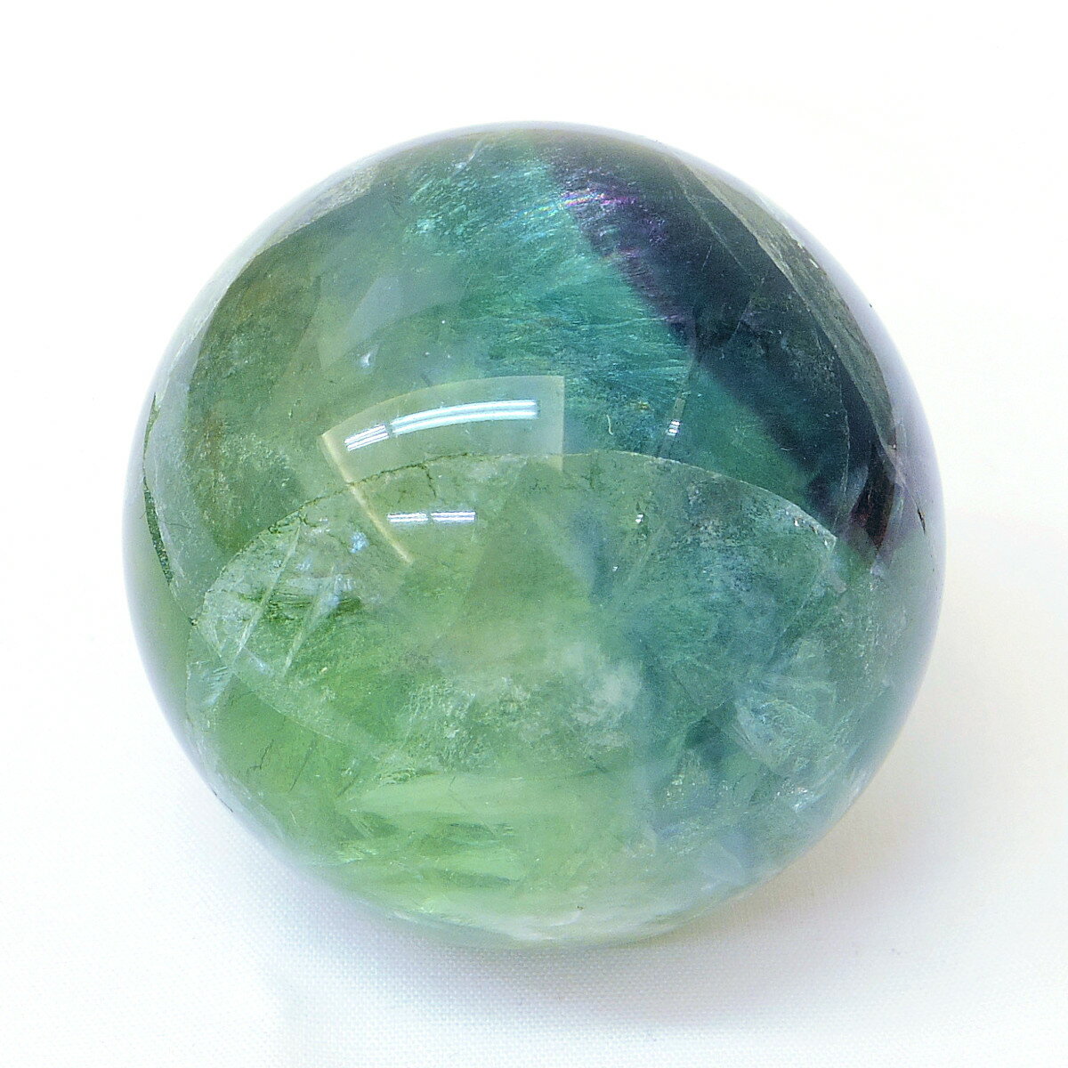  パワーストーン グリーンフローライト（蛍石） 丸玉 45mm玉 155g ...