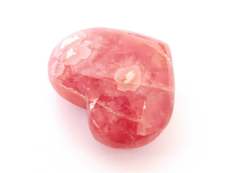 【パワーストーン】ロードクロサイト(インカローズ)　ハート型　アルゼンチン産　35.9g　＜菱マンガン鉱＞【天然石】