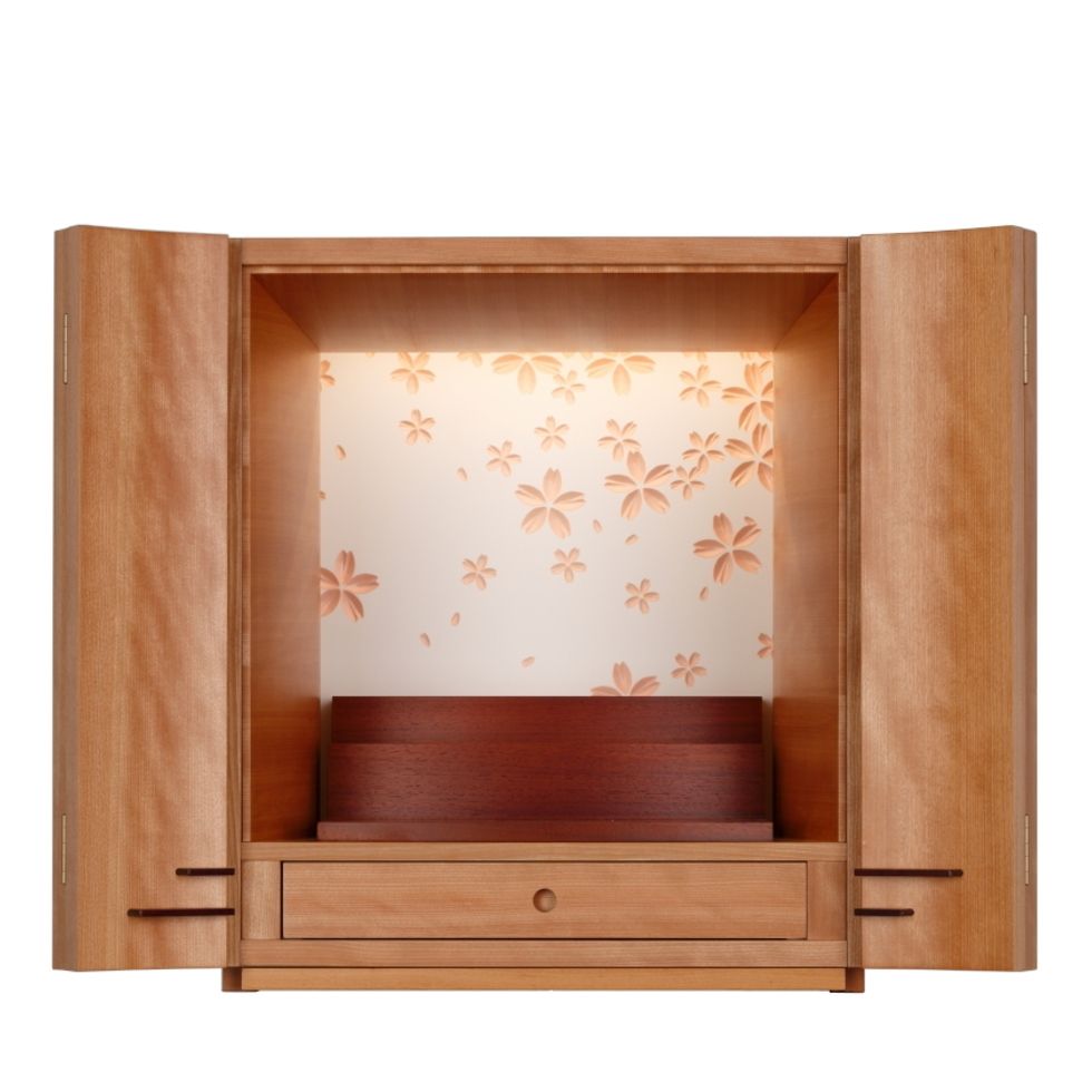 国産品 19号 夢So　センス・桜　　[ミニ仏壇][家具調仏壇][モダン仏壇][現代][小型上置型]【smtb-kD】