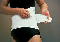 マイナスイオン腰用ベルト　腰痛保護タイプ　（ホワイト）　腰回り・弾力・ベルト・安定・固定・トルマリン・マイナスイオン・サポート・ウエスト・腰痛・矯正