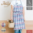【クーポン6月27日01:59まで】 エプロン 日本製 <ジェリー> 綿100% キッチン カフェ 保育士 男女兼用 チェック フリーサイズ ワンピース ギフト メンズ レディース 父の日 敬老の日