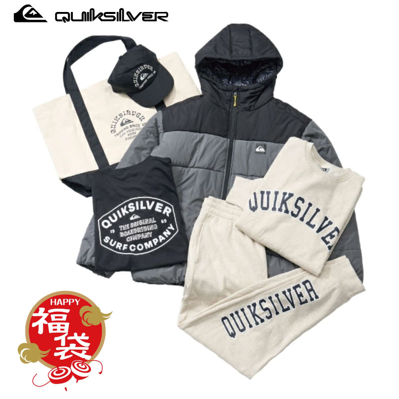 【QUIKSILVER】クイックシルバー 2025 QUiKSILVWER HAPPY BAG メンズ 6点セット 福袋 ハッピーバッグ トップス ・アウター・ トレーナー ・スウェット ・キャップ・トートバッグ /サイズS・サイズM・サイズL【正規品】