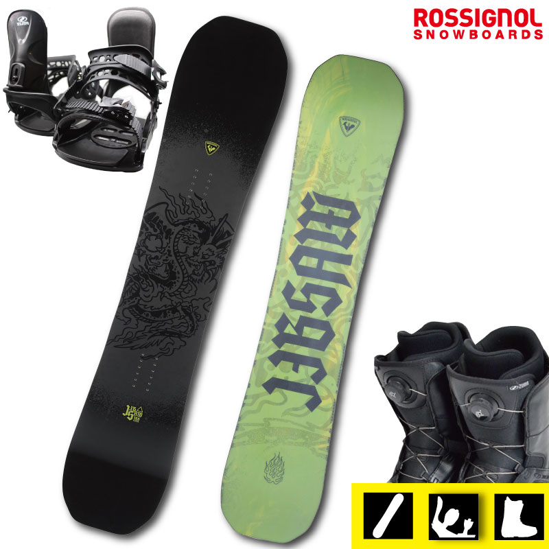 スノーボード ブランド：ROSSIGNOL モデル：JIBSAWメーカー希望小売価格￥107,800税込 形状：ハイブリッドキャンバー サイズ：4種類 サイズ:153cm,155cm,157cm,162Wcm コア:WOOD CBF2 Shape-TWIN Amptek Elite:15%ロッカー、70%キャンバー、15%ロッカー フレックス:6/10 ベース:Sintered 7500 特徴：SERRATED EDGES WAIST　WIDTH: 249mm~265mm パーク　フリースタイル向け ビンディング ブランド：ZUMA モデル：ST 対応ホール：4×4、3D カラー：1種類 BLACK/BLACK ブーツ ブランド：ZUMA モデル：TG ブーツタイプ：ダイヤルシステムスブーツ カラー：1種類 BLACK：24cm〜29cm 3>ブーツサイズの選び方 スノーボードのブーツは普段履いている靴と同じサイズで選んで頂いて大丈夫です。 新品のブーツはきつめに作ってあるので、タイトに感じるかもしれませんが使っていく内に次第に広がっていきます。 注意事項 ※実店舗と在庫を共有しているため、予告なく在庫がなくなる場合がございますが、その場合はキャンセルのご連絡差し上げますのでご了承ください。 ※画像はサンプル品の画像になります。完成品とは若干デザインが異なる場合がありますので、予めご了承ください。 ※北海道・九州・沖縄・離島の場合は送料が1,000円となります。ご了承下さい。 ※代引希望の場合別途代引手数料3,240円かかりますのでご了承下さい。ジブ内でライドを楽しませてくれるリアルジブボード。高いリバウンド力で高く正確なジャンプが可能、トリッキーな動きも可能。 ダイヤル式ブーツ付　ロッカーとソフトフレックスの適切な組み合わせにより、操作性が高く非常に楽なライディングが可能。初心者向けのオールマウンテンボード。