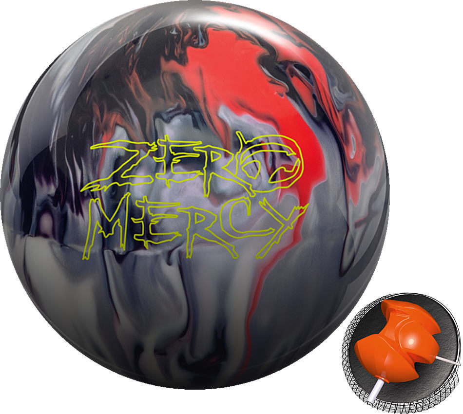 ZERO MERCY HYBRID は、大ヒットモデルとなった ZERO MERCY SOLID と ZERO MERCY PEARL の間を埋める、シリーズ待望のハイブリッドモデルです。 カバーストックには、最新の HK22C2 Hybrid を採用。 ソリッド特有の高いトラクション性能と、パールならではのスキッド性能を高次元で融合しています。 レーン手前では無駄な早期反応を抑えながら、ミッドレーンでは一般的なポリッシュ仕上げのボールよりもしっかりとオイルを捉え、安定した転がりを実現。 さらに、バックエンドではZero Mercyシリーズらしい鋭いレスポンスと高い継続性を発揮し、力強い入射角と圧倒的なピンアクションを生み出します。 コアには実績あるSuper Offset Asymmetric Coreを採用。 RG：2.52(15P)・Diff：0.053(15P)・INT：0.020(15P)という高いフレアポテンシャルにより、レーン変化にも柔軟に対応しながら、強いバックエンドモーションを維持します。 特に、「ミディアムヘビーコンディション」、「レーン移行期」、「ゲーム中盤～後半」では非常に高いパフォーマンスを発揮。 「シャイニーなボールではオイルに弱い」、「ソリッドでは手前から噛み過ぎる」そんな場面で、Zero Mercy Hybridは最適な答えとなります。 Zero Mercyシリーズの名にふさわしい攻撃力と万能性を兼ね備えた、Hammerハイパフォーマンスラインの中心となる一球です。 【ハンマー ZERO MERCY HYBRID】 カバーストック：HK22C2・ハイブリッド（ハイブリッドリアクティブ） コア形状：スーパー・オフセットコア （非対称コア） RG：2.524（15P） ΔRG：0.053（15P） INTΔRG：0.020（15P） ボールクラス：プロパフォーマンス 表面仕上げ：#500,#1000,#1500マイクロパッド→ファクトリーコンパウンド カラー：ブラック＋シルバー＋ホワイト＋レッド 重さ：12〜16ポンド 適正コンディション：ミディアム～ミディアムヘビー～ヘビー
