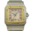 【中古】Cartier カルティエ サントスガルベLM メンズ クォーツ W20011C4 YG g ...