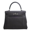 【中古】HERMES エルメス トゴ ケリー25 2WAY ハンドバッグ ブラウン レディース by