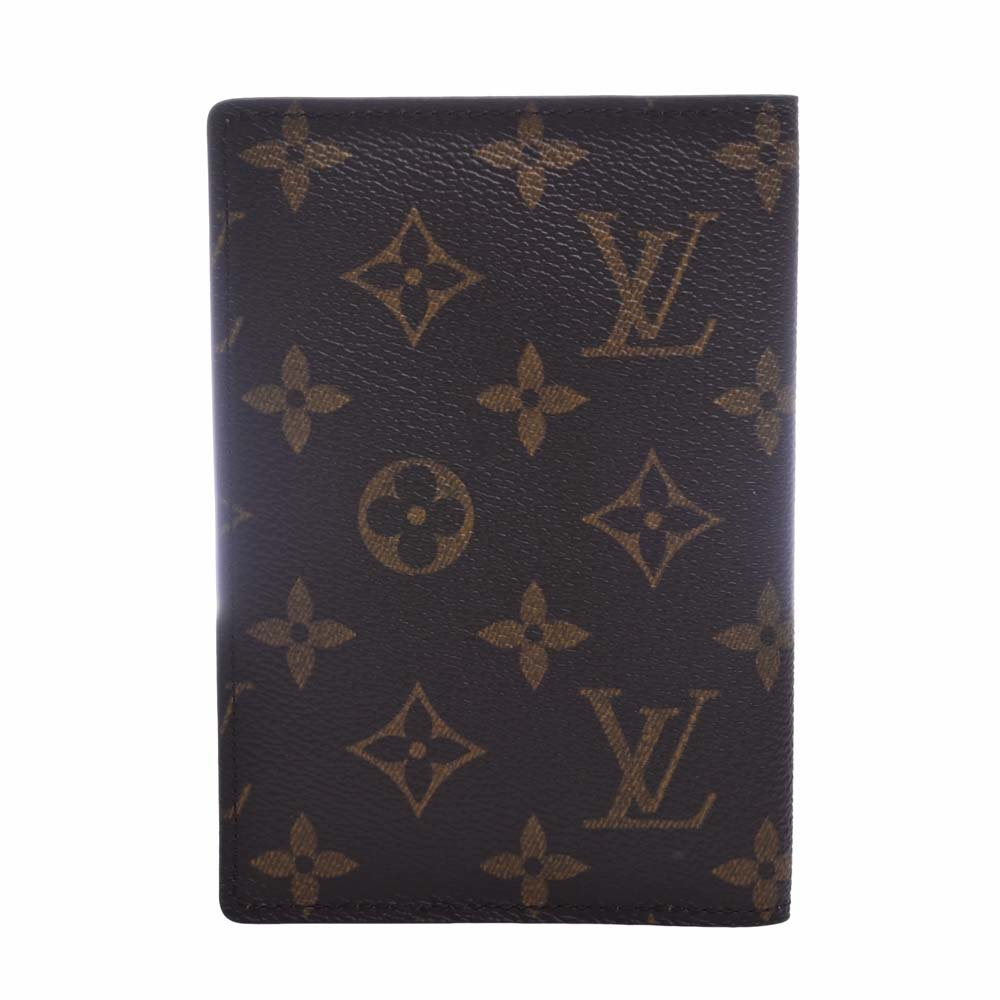 【中古】LOUIS VUITTON ルイヴィトン モノグラム クーヴェルテュール パスポール パスポートケース M60180 ブラウン レディース by