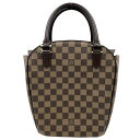 【楽天スーパーセール】 ルイヴィトン ハンドバッグ レディース ダミエ サリアソー かばん 鞄 LOUIS VUITTON N51284 ブラウン 茶 ゴールド金具 美品【中古品】