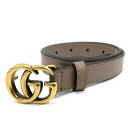 【今だけ特価】 グッチ ベルト レディース ダブルGバックル GG ファッションアイテム 小物 80・32 細め GUCCI 409417 レザー ベージュ アンティークゴールド金具【中古品】