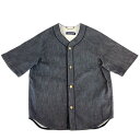 【在庫一掃】 ルイヴィトン 半袖Tシャツ メンズ ベースボールシャツ モノグラム ボタン 服 アパレル LOUIS VUITTON XL グレー ゴールド金具 ...