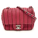 シャネル 2WAY レディース ミニ チェーンショルダーバッグ 肩掛け 斜め掛け ココマーク ココ かばん 鞄 CHANEL レザー レッド 赤 アンティークシ...