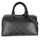 【23%OFF】 グッチ 2WAY レディース GGエンブレム スモール トップハンドルバッグ ハンドバッグ ショルダーバッグ 肩掛け 斜め掛け かばん 鞄 GUCCI 815255 レザー ブラック 黒 ゴールド金具 美品【中古品】(4)