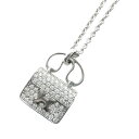エルメス ネックレス レディース ペンダント アミュレットコンスタンス ジュエリー アクセサリー アジャスター付き 18金WG Au750 HERMES K18ホワイトゴールド ダイヤモンド0.44ct シルバー金具 約10.7g 美品【中古品】(4)