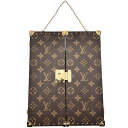 ルイヴィトン 雑貨 レディース モノグラム ホームミラートランク 三面鏡 インテリア LOUIS VUITTON GI0554 ブラウン 茶 ゴールド金具 美品...