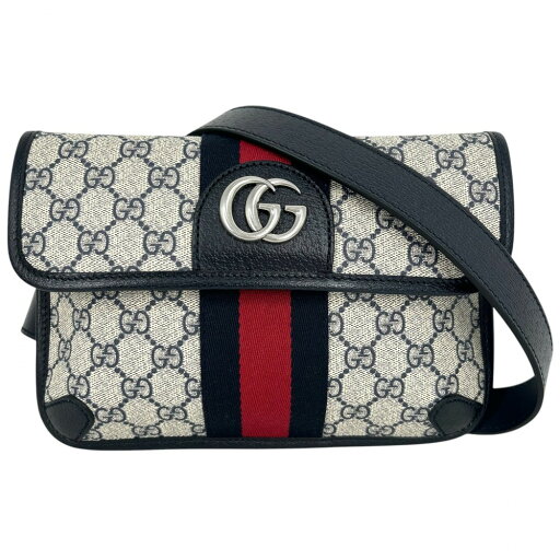 グッチ ウエストバッグ ユニセックス ベルトバッグ ボディバッグ かばん 鞄 メンズ レディース GUCCI 674081 GGスプリームキャンバス レザー ネイビー 紺 シルバー金具 美品【中古品】 グッチ ウエストバッグ ユニセックス ベルトバッグ ボディバッグ かばん 鞄 メンズ レディース GUCCI 674081 GGスプリームキャンバス レザー ネイビー 紺 シルバー金具 美品【中古品】