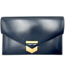 エルメス クラッチバッグ ユニセックス メドール セカンドバッグ かばん 鞄 メンズ レディース 男女兼用 HERMES 〇S刻印 レザー ネイビー 紺 ゴール...