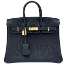 【在庫一掃】 エルメス ハンドバッグ レディース バーキン25 内縫い 鞄 かばん ネイビー HERMES K刻印 トゴ キャバン ゴールド金具 美品2025年...