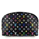 ルイヴィトン ポーチ レディース モノグラムマルチカラー ポシェットコスメティック 化粧ポーチ 小物入れ LOUIS VUITTON M47355 モノグラムマルチカラー ブラック 黒 マルチカラー ゴールド金具 美品【中古品】