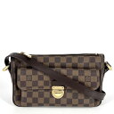 ルイヴィトン ショルダーバッグ レディース ラヴェッロGM 肩掛け 斜め掛け 鞄 かばん LOUIS VUITTON N60006 ダミエキャンバス ブラウン 茶 ゴールド金具【中古品】