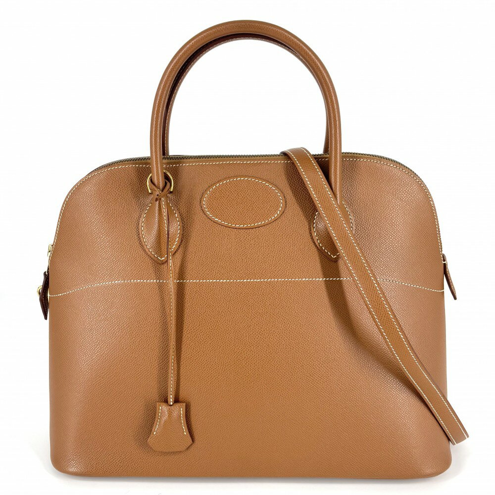 【在庫一掃】 エルメス 2WAY レディース ボリード35 ハンドバッグ ショルダーバッグ 肩掛け 斜め掛け HERMES □E刻印 レザー ブラウン 茶 ゴールド金具2001年【中古品】のサムネイル