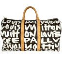 ルイヴィトン ボストンバッグ メンズ モノグラムグラフィティ キーポル50 旅行バッグ トラベルバッグ LOUIS VUITTON M92197 ブラウン 茶 ホワイト 白 ゴールド金具【中古品】