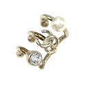 シャネル イヤリング レディース イヤーカフ ココマーク アクセサリー CHANEL GP フェイクパール ラインストーン B22C ゴールド金具 約3.9g【中古品】