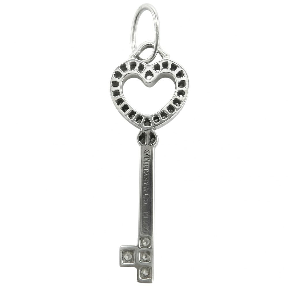 VINTAGE BRAND TOKYOのティファニー ペンダントトップ レディース ハート キーモチーフ ジュエリー アクセサリー TIFFANY&Co. Pt950プラチナ ダイヤモンド 約1.4g【中古品】｜アングル2